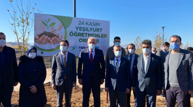 BEYLERDERESİ ŞEHİR PARKI MİLLET BAHÇESİ'NDE ' 24 KASIM YEŞİLYURT ÖĞRETMENLER ORMANI' KURULDU