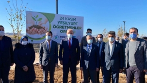 BEYLERDERESİ ŞEHİR PARKI MİLLET BAHÇESİ'NDE ' 24 KASIM YEŞİLYURT ÖĞRETMENLER ORMANI' KURULDU