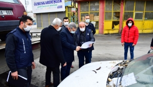 YEŞİLYURT BELEDİYESİ ZABITA EKİPLERİ TARAFINDAN SAHİPSİZ VE HURDA ARAÇ OPERASYONU