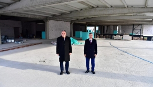 AK PARTİ MİLLETVEKİLİ AHMET ÇAKIR, ÇİLESİZ SEMT PAZARI VE YAŞAM MERKEZİ'NİN İNŞAATINI İNCELEDİ