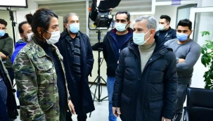 BAŞKAN ÇINAR, YEŞİLYURT'TA ÇEKİLEN 'GIRİFT' DİZİ SETİNİ ZİYARET ETTİ
