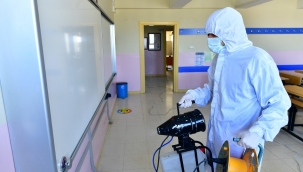 YEŞİLYURT'TA Kİ OKULLAR 15 ŞUBAT'TA Kİ YÜZ YÜZE EĞİTİM DÖNEMİ ÖNCESİNDE DEZENFEKTE EDİLDİ