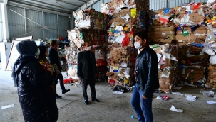 DİYARBAKIR KAYAPINAR BELEDİYESİ, YEŞİLYURT BELEDİYESİ AMBALAJ ATIĞI TOPLAMA AYIRMA TESİSİNİ İNCELEDİ