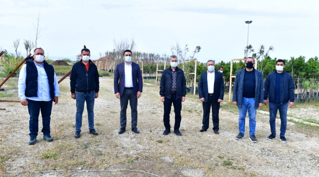 BAŞKAN ÇINAR, TEPEKÖY FİDANLIK ALANINDA Kİ ÇALIŞMALARI İNCELEDİ  