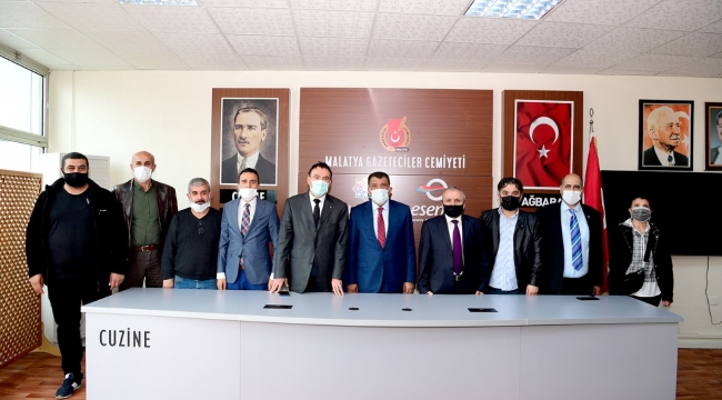 MALATYA GAZETECİLER CEMİYETİNİ ZİYARET EDEN BAŞKAN GÜRKAN;