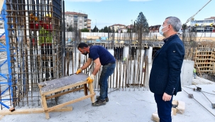 YEŞİLYURT BELEDİYESİ YENİ HİZMET BİNASI İNŞAATI HIZLA YÜKSELİYOR