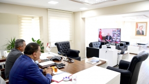 AK PARTİLİ BELEDİYE BAŞKANLARIYLA VİDEO KONFERANS SİSTEMİYLE BİR ARAYA GELEN CUMHURBAŞKANI ERDOĞAN: