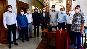 KAYMAKAM GÜLENÇ İLE BELEDİYE BAŞKANI ÇINAR, TARİHİ YEŞİLYURT KONAKLARINDA Kİ MÜZELERİ İNCELEDİ