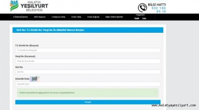 YEŞİLYURT BELEDİYESİ ONLİNE HİZMETLERLE VATANDAŞLARIN YANINDA