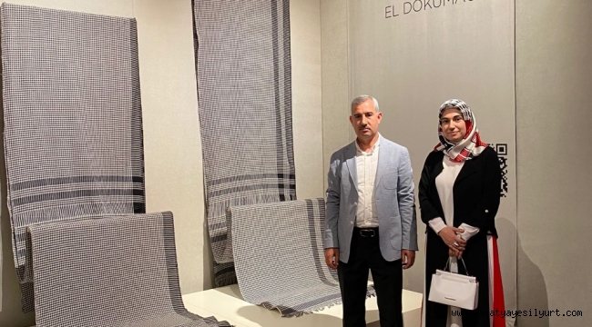 BAŞKAN ÇINAR, YEŞİLYURT'UN YÖRESEL EL DOKUMASI EHRAMI, CUMHURBAŞKANLIĞI KÜLLİYESİNDE TANITTI