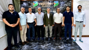 BAŞKAN ÇINAR, MALATYA GAZETECİLER VE TELEVİZYONCULAR CEMİYETİ YÖNETİMİNİ AĞIRLADI