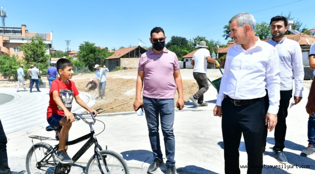 BAŞKAN ÇINAR, MELEKBABA MAHALLESİNDE YAPIMINA BAŞLANAN PARK ALANINI İNCELEDİ