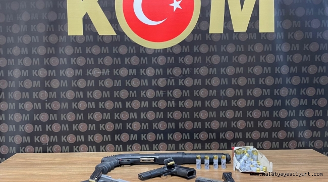 Malatya İl Emniyet Müdürlüğü KOM Şube Müdürlüğünce yapılan çalışmalarda..