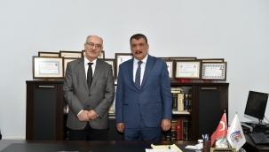 Kadastro İl Müdürü Onur Sadioğlu'nu ziyaret eden Başkan Gürkan,