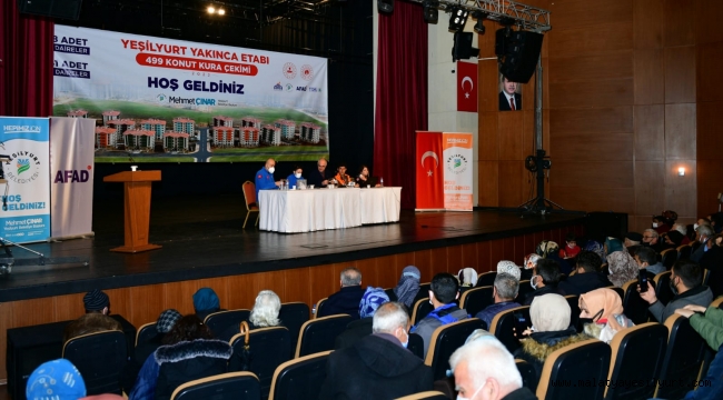 YAKINCA AFET KONUTLARINDA 1.ETAP KURA ÇEKİMİ YAPILDI 