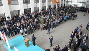 Başkan Gürkan personelle bayramlaştı