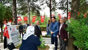 MİLLETVEKİLİ TÜFENKCİ İLE BELEDİYE BAŞKANI ÇINAR, ŞEHİTLİĞİ ZİYARET ETTİ 