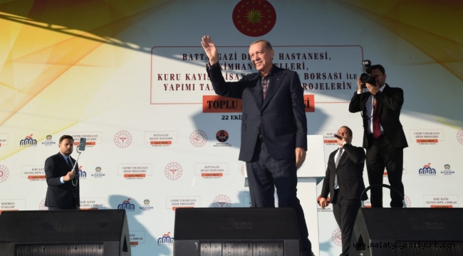 133 Projenin Toplu Açılış Törenini gerçekleştiren Cumhurbaşkanı Erdoğan,
