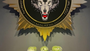 Malatya Narkotik Suçlarla Mücadele Şube Müdürlüğü görevlilerince..